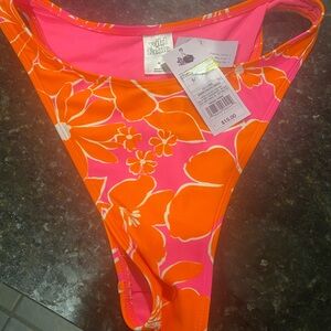 Wild Fable Pink and Orange Floral Swimsuit